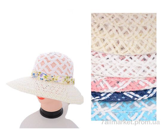 Капелюх жіночий Літо 24-01 mix old (5 шт. р.сітка56-58) "TUZZI" недорого оптом від прямого постачальника, зображення 2