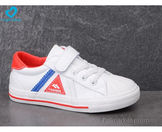 Фотография Кроссовки детские модные Весна/осень В1310 біл-червоний (9 пар р.24-30) "Comfort-baby" недорого оптом от прямого поставщика, изображение 2