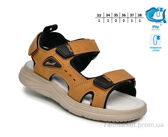Сандалії дитячі літні Літо F65130D (8 пар р.33-38) "TOM.M" недорого оптом від прямого постачальника, зображення 2