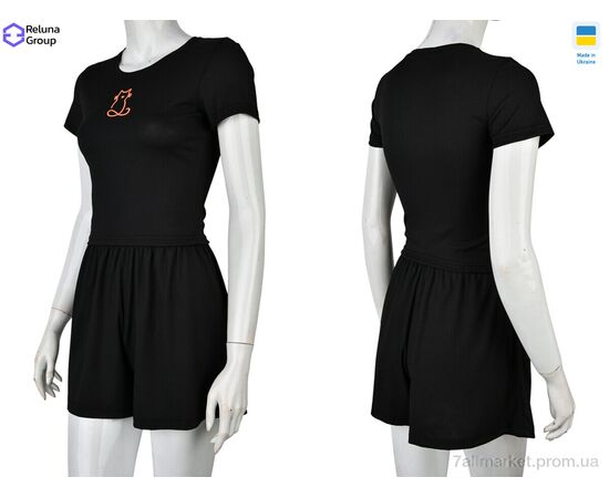 Фотография Женский костюм Лето SF017-7 black (4 шт. р.сетка 42-48) "Reluna Group" недорого оптом от прямого поставщика, изображение 3