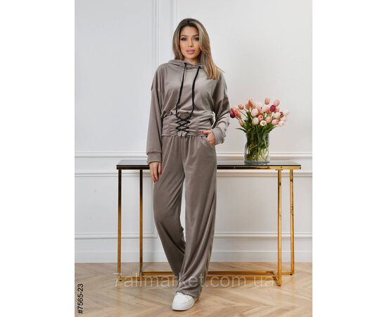 Фотография Спортивний костюм жіночий велюр норма 44,46,48,50 (9цв) "NOWEMBER" недорого от прямого поставщика, изображение 4