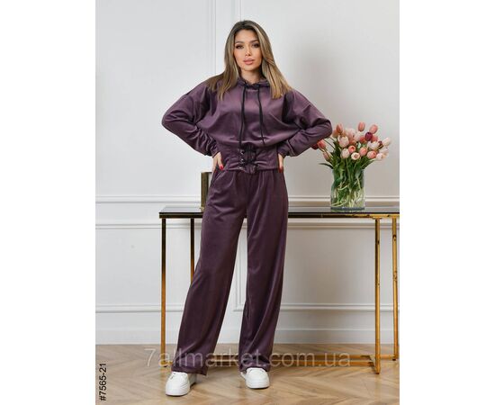 Фотография Спортивний костюм жіночий велюр норма 44,46,48,50 (9цв) "NOWEMBER" недорого от прямого поставщика, изображение 6