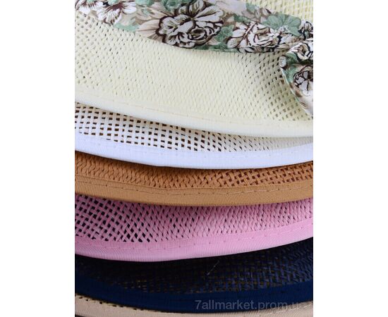 Капелюх жіночий Літо A31-05 mix (5 шт. р.сітка56-59) "TUZZI" недорого оптом від прямого постачальника, зображення 2