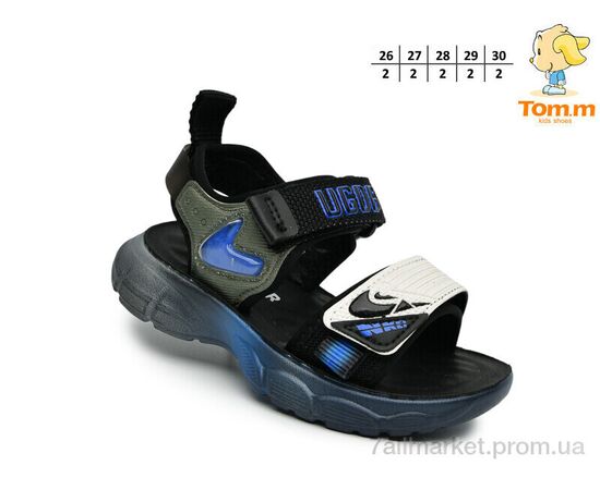 Сандалії дитячі літні Літо B2815 чорний (10 пар р.26-30) "TOM.M" недорого оптом від прямого постачальника, зображення 2