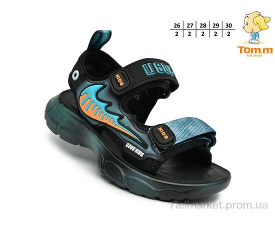 Сандалії дитячі літні Літо B2818 чорний-зелен. (10 пар р.26-30) "TOM.M" недорого оптом від прямого постачальника, зображення 2
