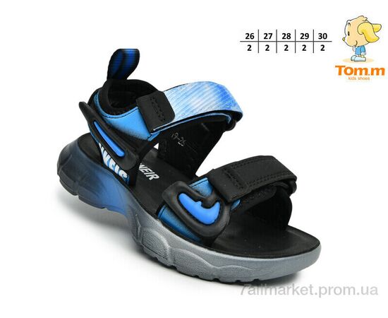 Сандалії дитячі літні Літо B2819 синій (10 пар р.26-30) "TOM.M" недорого оптом від прямого постачальника, зображення 2
