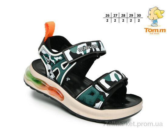 Сандалії дитячі літні Літо B2918 зелений (10 пар р.26-30) "TOM.M" недорого оптом від прямого постачальника, зображення 2