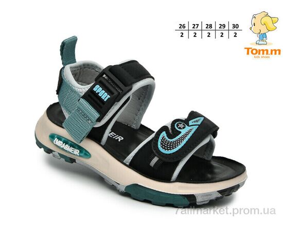 Сандалії дитячі літні Літо B2939 чорний (10 пар р.26-30) "TOM.M" недорого оптом від прямого постачальника, зображення 2