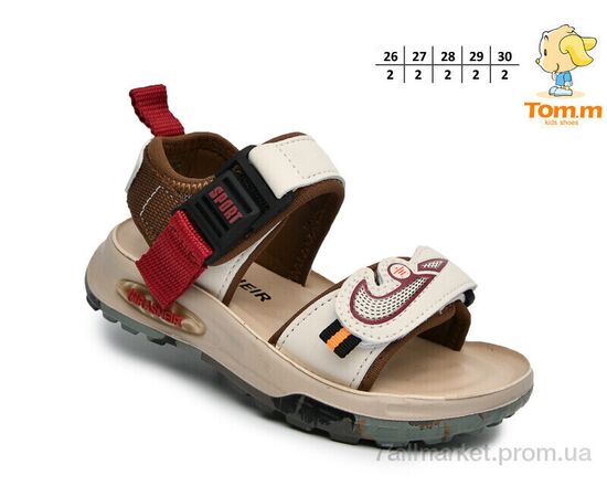 Сандалії дитячі літні Літо B2939 беж (10 пар р.26-30) "TOM.M" недорого оптом від прямого постачальника, зображення 2