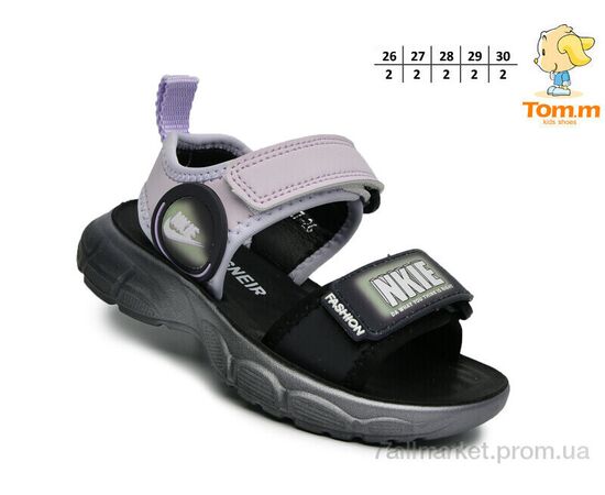 Босоніжки дитячі літні Літо B1617 фіолет (10 пар р.26-30) "TOM.M" недорого оптом від прямого постачальника, зображення 2