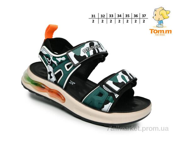 Сандалії дитячі літні Літо A2918 зелений (14 пар р.31-37) "TOM.M" недорого оптом від прямого постачальника, зображення 2