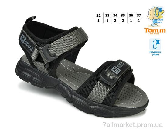 Сандалії дитячі літні Літо 11663B (8 пар р.32-37) "TOM.M" недорого оптом від прямого постачальника, зображення 2