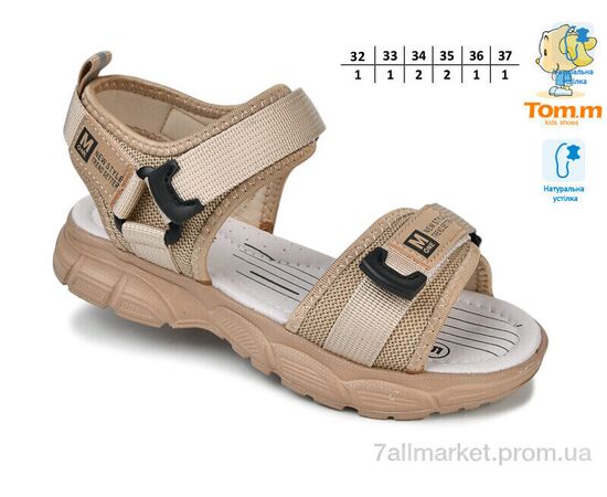 Сандалії дитячі літні Літо 11663C (8 пар р.32-37) "TOM.M" недорого оптом від прямого постачальника, зображення 2