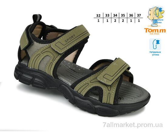 Сандалії дитячі літні Літо 11665E (8 пар р.32-37) "TOM.M" недорого оптом від прямого постачальника, зображення 2