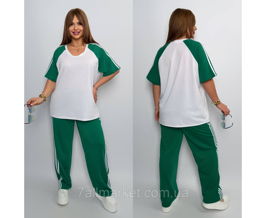 Костюм жіночий прогулянковий літній двонитка (46-60) "LADA" недорого від прямого постачальника, зображення 2