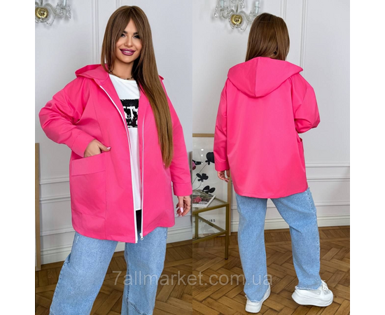 Фотография Ветровка женская на молнии с капюшоном коттон мемори р 46-60 "LADA" недорого от прямого поставщика, изображение 3