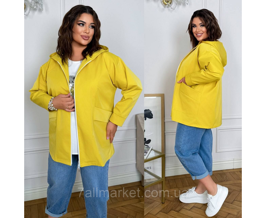 Вітровка жіноча на блискавці з капюшоном котон меморі р 46-60 "LADA" недорого від прямого постачальника, зображення 3