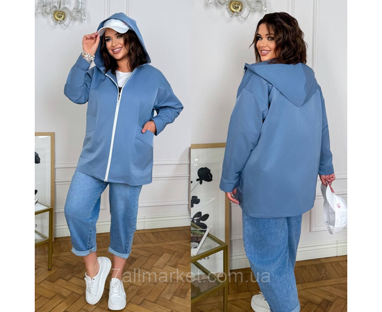 Фотография Ветровка женская на молнии с капюшоном коттон мемори р 46-60 "LADA" недорого от прямого поставщика, изображение 2