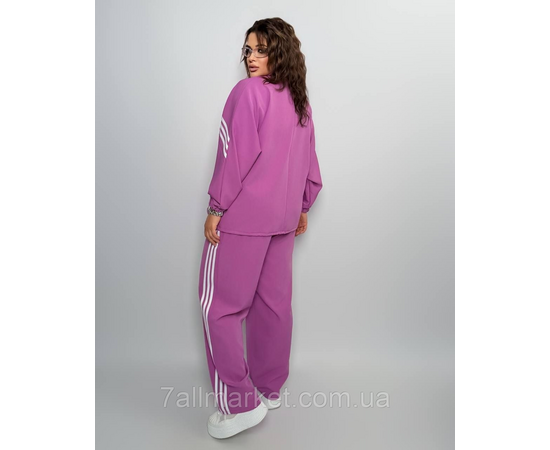 Фотография Костюм женский  спортивный креп костюмка с лампасами (46-60) "LADA" недорого от прямого поставщика, изображение 4