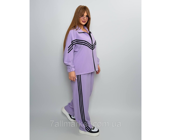 Фотография Костюм женский  спортивный креп костюмка с лампасами (46-60) "LADA" недорого от прямого поставщика, изображение 3