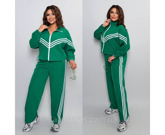 Фотография Костюм женский  спортивный креп костюмка с лампасами (46-60) "LADA" недорого от прямого поставщика, изображение 2