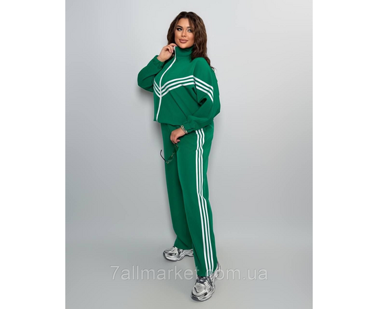 Фотография Костюм женский  спортивный креп костюмка с лампасами (46-60) "LADA" недорого от прямого поставщика, изображение 3