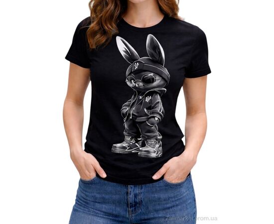 Фотография Футболка женская Лето 251 чорний (5 шт. р.сетка M-3XL) "Алия" недорого оптом от прямого поставщика, изображение 2