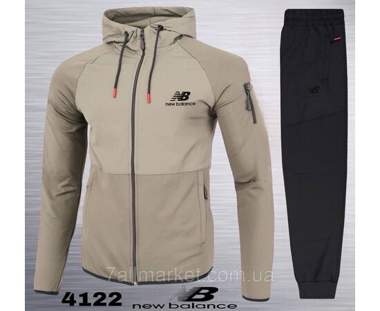 Фотография Спортивный мужской костюм на молнии New Balance размеры  M-3XL (5цв) "REMAIN" купить недорого от прямого поставщика, изображение 5