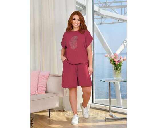 Фотография Спортивный костюм женский креп батал 50,52,54,56 (6цв) "NOWEMBER" недорого от прямого поставщика, изображение 6