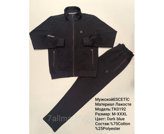 Фотография Спортивный мужской костюм на молнии  ESCETIC размеры  M-3XL (5цв) "REMAIN" купить недорого от прямого поставщика, изображение 2