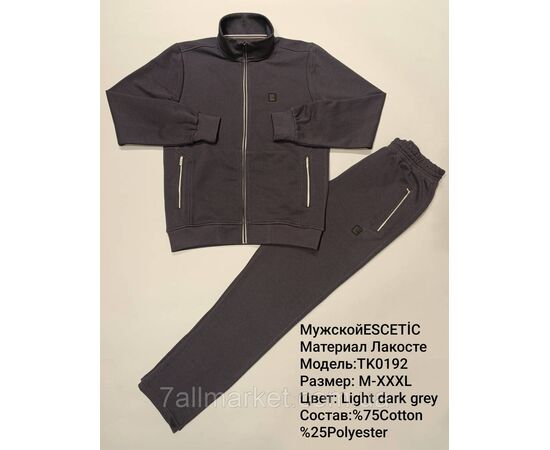 Фотография Спортивный мужской костюм на молнии  ESCETIC размеры  M-3XL (5цв) "REMAIN" купить недорого от прямого поставщика, изображение 3