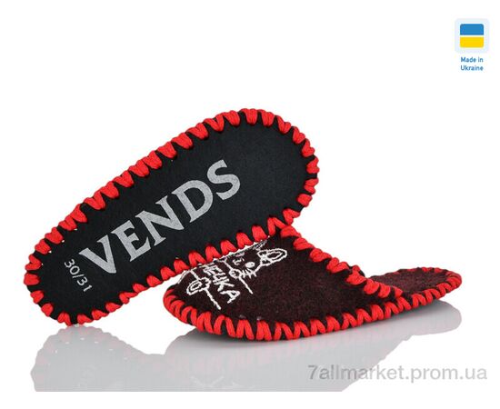 Фотография Тапки детские домашние Весна/осень 035 бордовий (9 пар р.30-35) "Active" недорого оптом от прямого поставщика, изображение 2