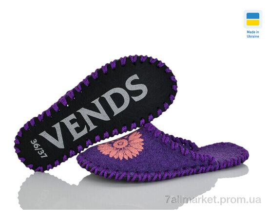 Тапки жіночі для будинку Весна/осінь 240W фіолетовий (9 пар р.36-41) "Active" недорого оптом від прямого постачальника, зображення 2