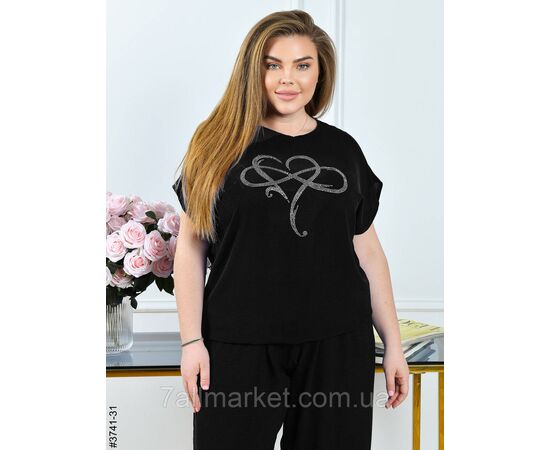 Фотография Спортивный костюм женский креп батал 56,58,60 (10цв) "NOWEMBER" недорого от прямого поставщика, изображение 3