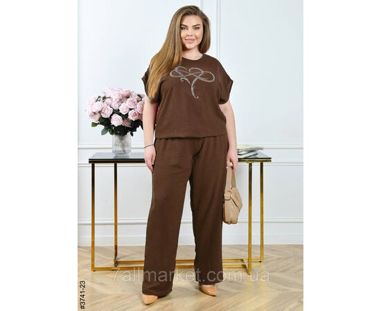 Фотография Спортивный костюм женский креп батал 56,58,60 (10цв) "NOWEMBER" недорого от прямого поставщика, изображение 9