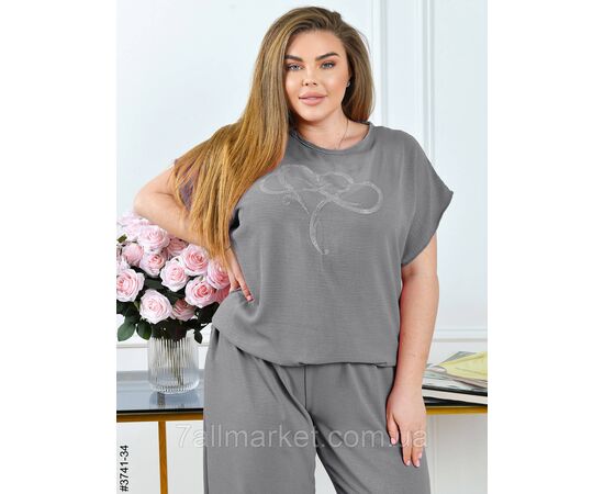 Спортивний костюм жіночий креп батал 56,58,60 (10кв) "NOWEMBER" недорого від прямого постачальника, зображення 10