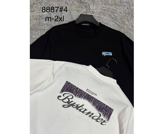 Футболка чоловіча молодіжна р-ри M-2XL (2 кв) "PROSTOMEN" недорого гуртом від прямого постачальника, зображення 2