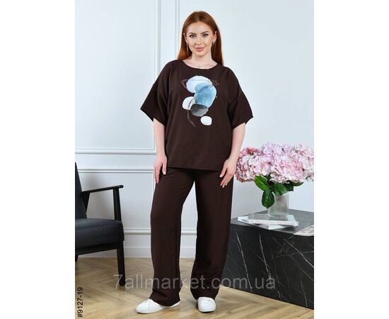 Костюм жіночий льон жатка напівбатал 50,52,54,56 (9кв) "NOWEMBER" недорого від прямого постачальника, зображення 3