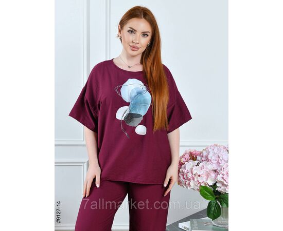 Костюм жіночий льон жатка напівбатал 50,52,54,56 (9кв) "NOWEMBER" недорого від прямого постачальника, зображення 9