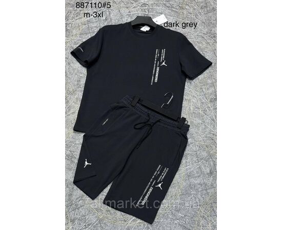 Костюм чоловічий із шортами р-ри M-3XL (4 кв) "PROSTOMEN" недорого від прямого постачальника, зображення 3