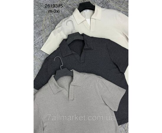 Фотография Футболка-поло мужская молодёжная р-ры M-3XL (3цв) "PROSTOMEN" недорого оптом от прямого поставщика, изображение 2