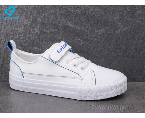 Кросівки дитячі модні Весна/осінь 350 біло-блакитний (31-37) (8 пар р.31-37) "Comfort-baby" недорого оптом від прямого постачальника, зображення 2