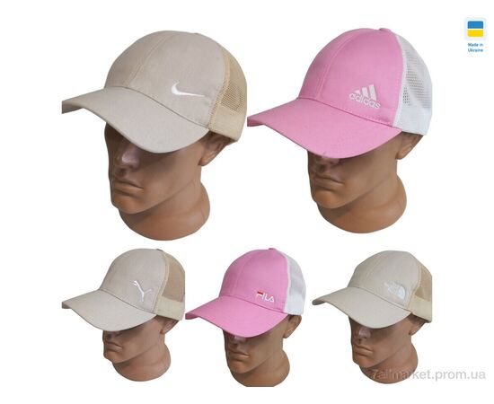Фотография Кепка унисекс Лето 0758 mix (4 шт. р.сетка 56-60) "Mabi" недорого оптом от прямого поставщика, изображение 2