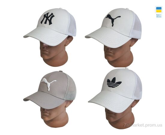 Фотография Кепка унисекс Лето 0769 mix (4 шт. р.сетка 56-60) "Mabi" недорого оптом от прямого поставщика, изображение 2