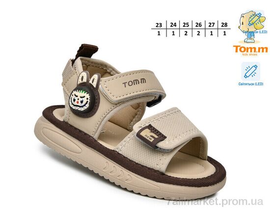 Фотография Босоножки детские летние Лето T65074K LED (8 пар р.23-28) "TOM.M" недорого оптом от прямого поставщика, изображение 2
