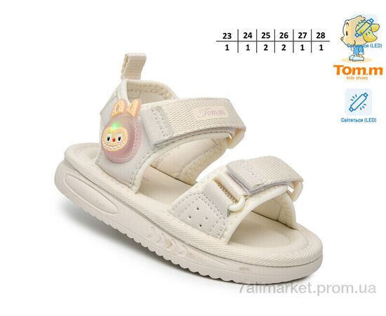 Фотография Босоножки детские летние Лето T65068B LED (8 пар р.23-28) "TOM.M" недорого оптом от прямого поставщика, изображение 2