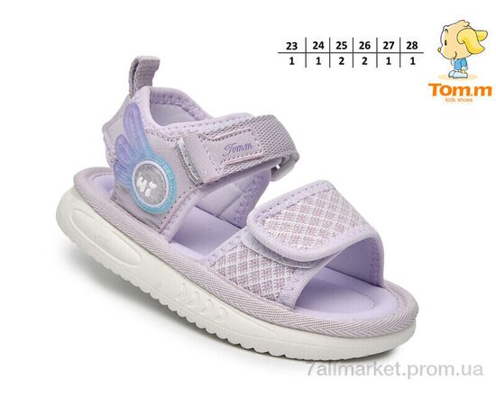 Фотография Босоножки детские летние Лето T65067D (8 пар р.23-28) "TOM.M" недорого оптом от прямого поставщика, изображение 2