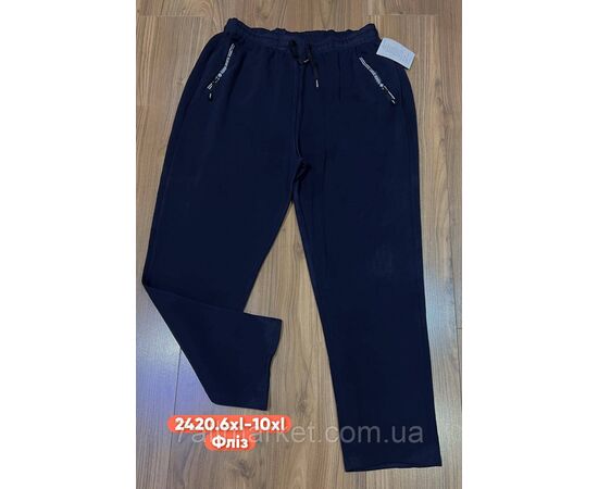 Спортивні штани чоловічі, прямі на флісі розміри 6XL-10XL (3кв)"STELLA" недорого від прямого постачальника, зображення 2