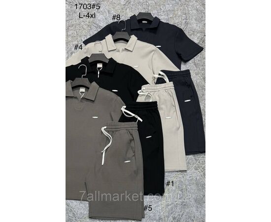 Костюм чоловічий із шортами р-ри M-3XL (4кв) "PROSTOMEN" недорого від прямого постачальника, зображення 5