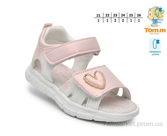 Босоніжки дитячі літні Літо T68103B (8 пар р.21-26) "TOM.M" недорого оптом від прямого постачальника, зображення 2